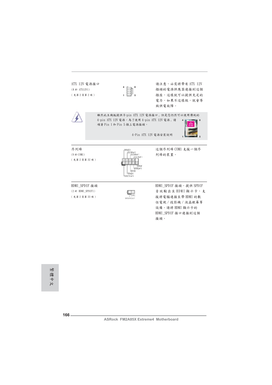 繁體中文 | ASRock FM2A85X Extreme4 User Manual | Page 166 / 179