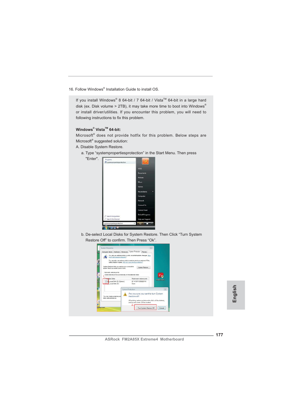 English | ASRock FM2A85X Extreme4 User Manual | Page 177 / 179