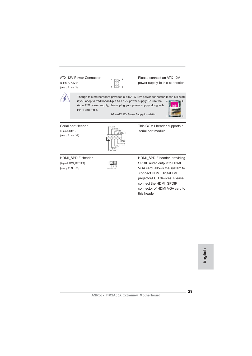 English | ASRock FM2A85X Extreme4 User Manual | Page 29 / 179