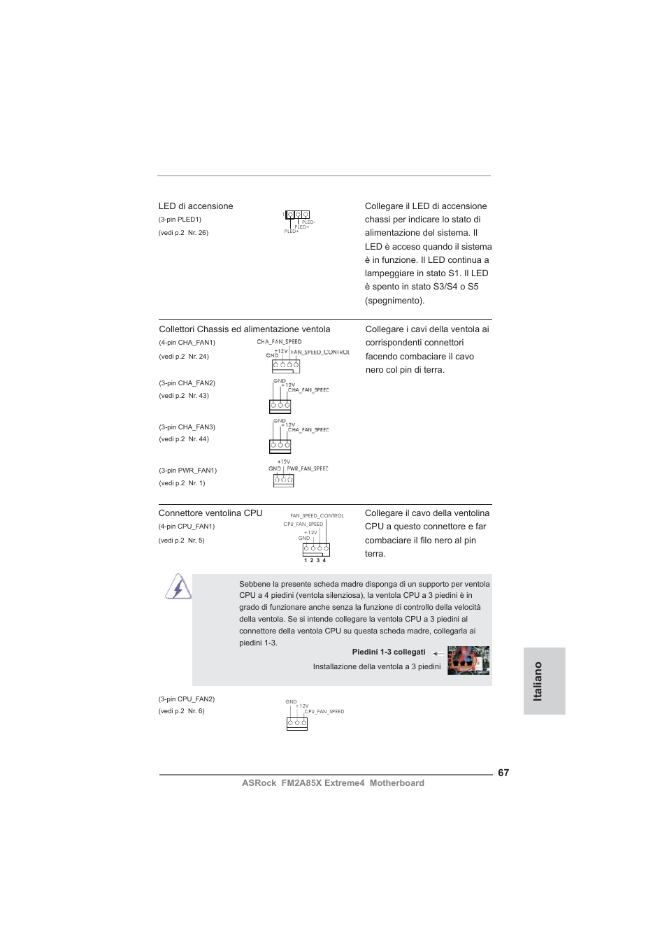 Italiano | ASRock FM2A85X Extreme4 User Manual | Page 67 / 179