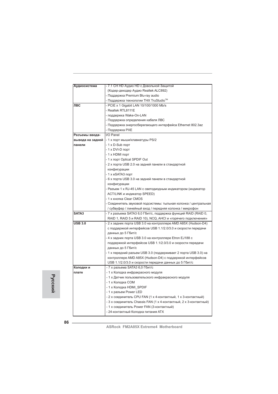 Ру сский | ASRock FM2A85X Extreme4 User Manual | Page 86 / 179