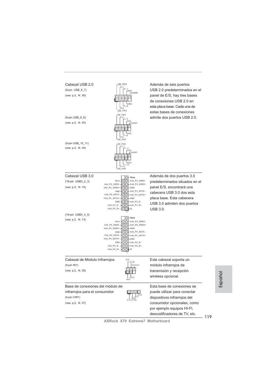 Español | ASRock X79 Extreme7 User Manual | Page 119 / 236