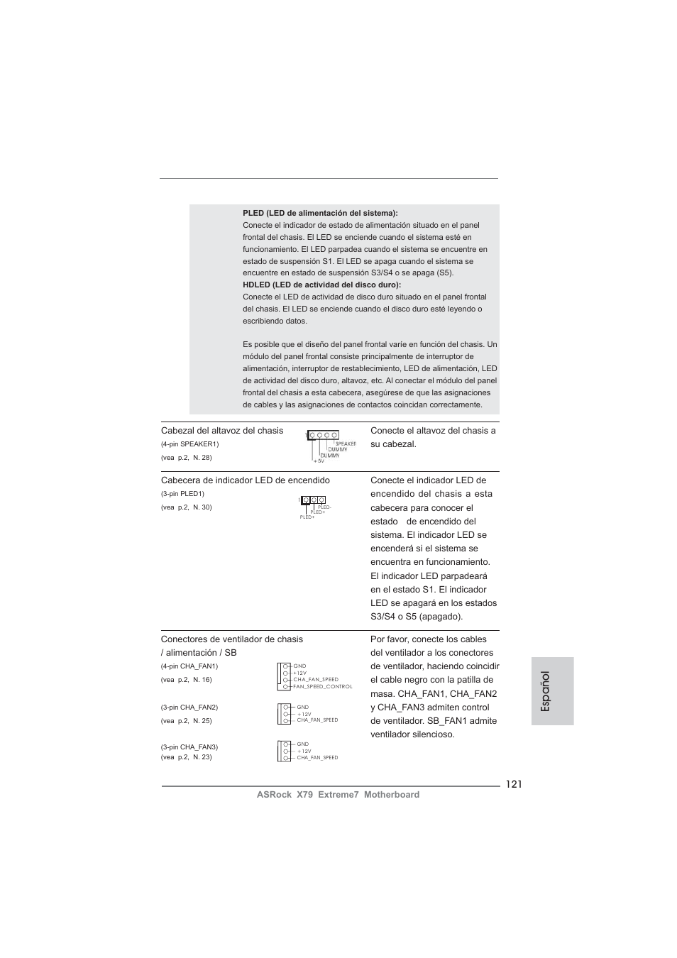 Español | ASRock X79 Extreme7 User Manual | Page 121 / 236