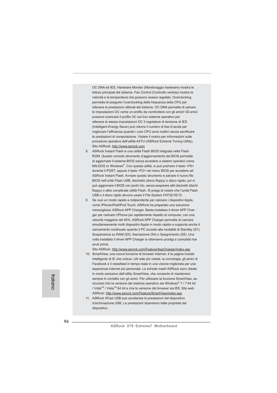 Italiano | ASRock X79 Extreme7 User Manual | Page 96 / 236