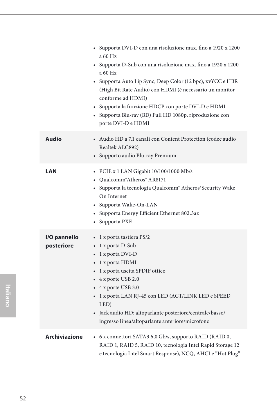 Italiano | ASRock H87M User Manual | Page 54 / 163