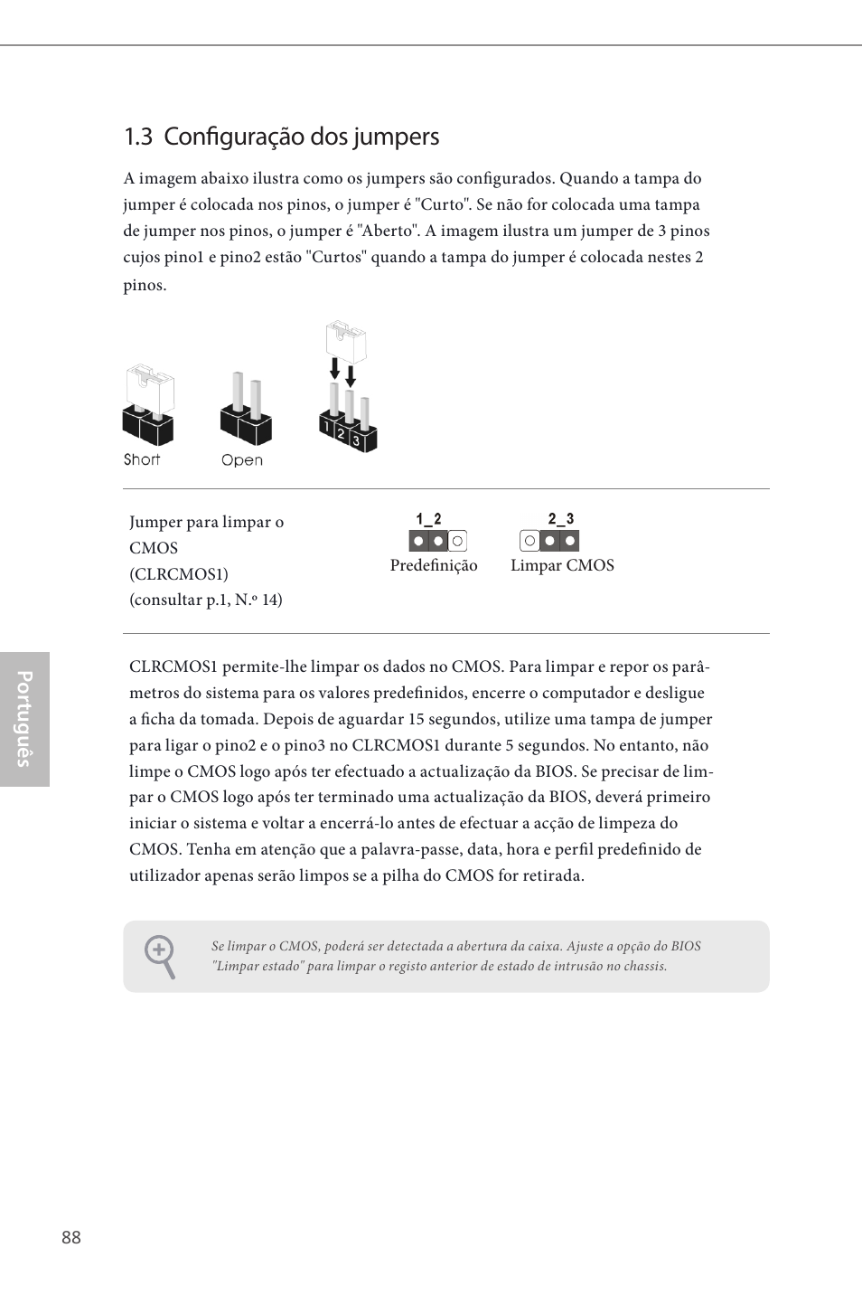 3 configuração dos jumpers | ASRock H87M User Manual | Page 90 / 163