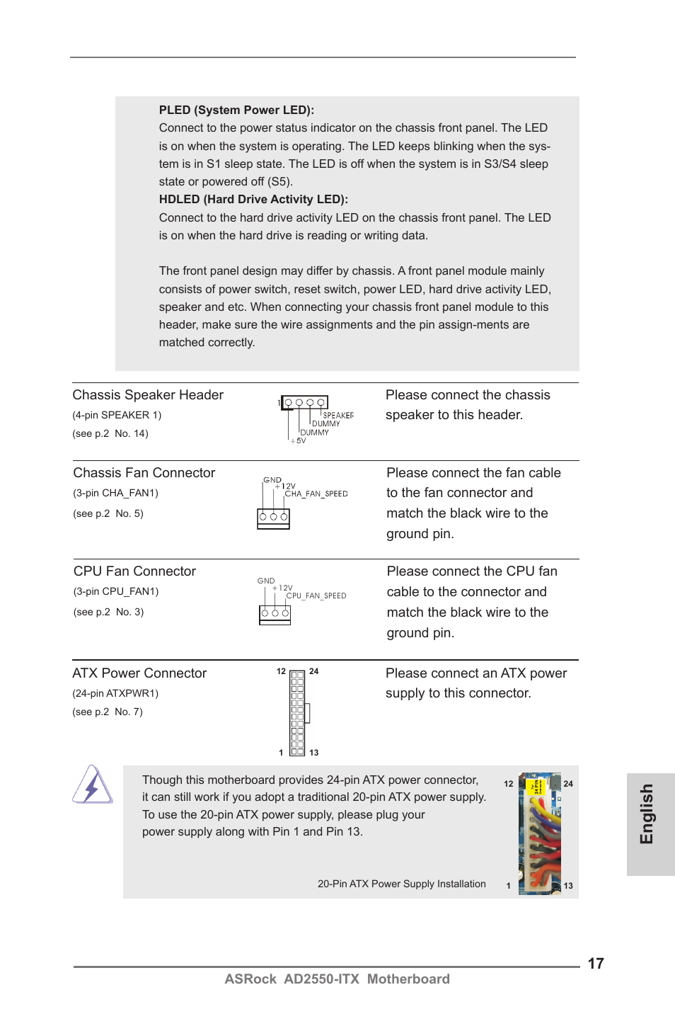 English | ASRock AD2550-ITX User Manual | Page 17 / 119