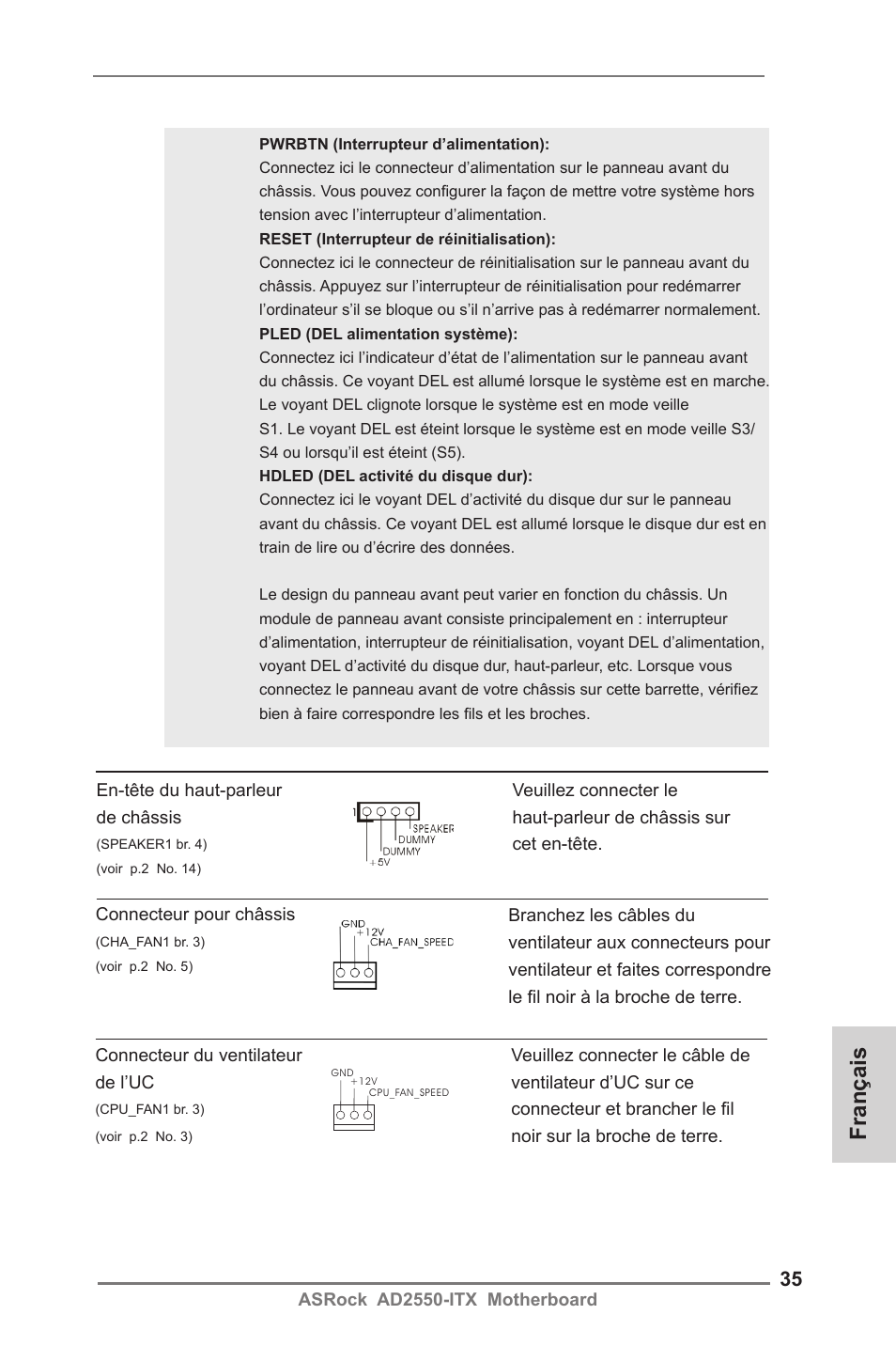 Français | ASRock AD2550-ITX User Manual | Page 35 / 119