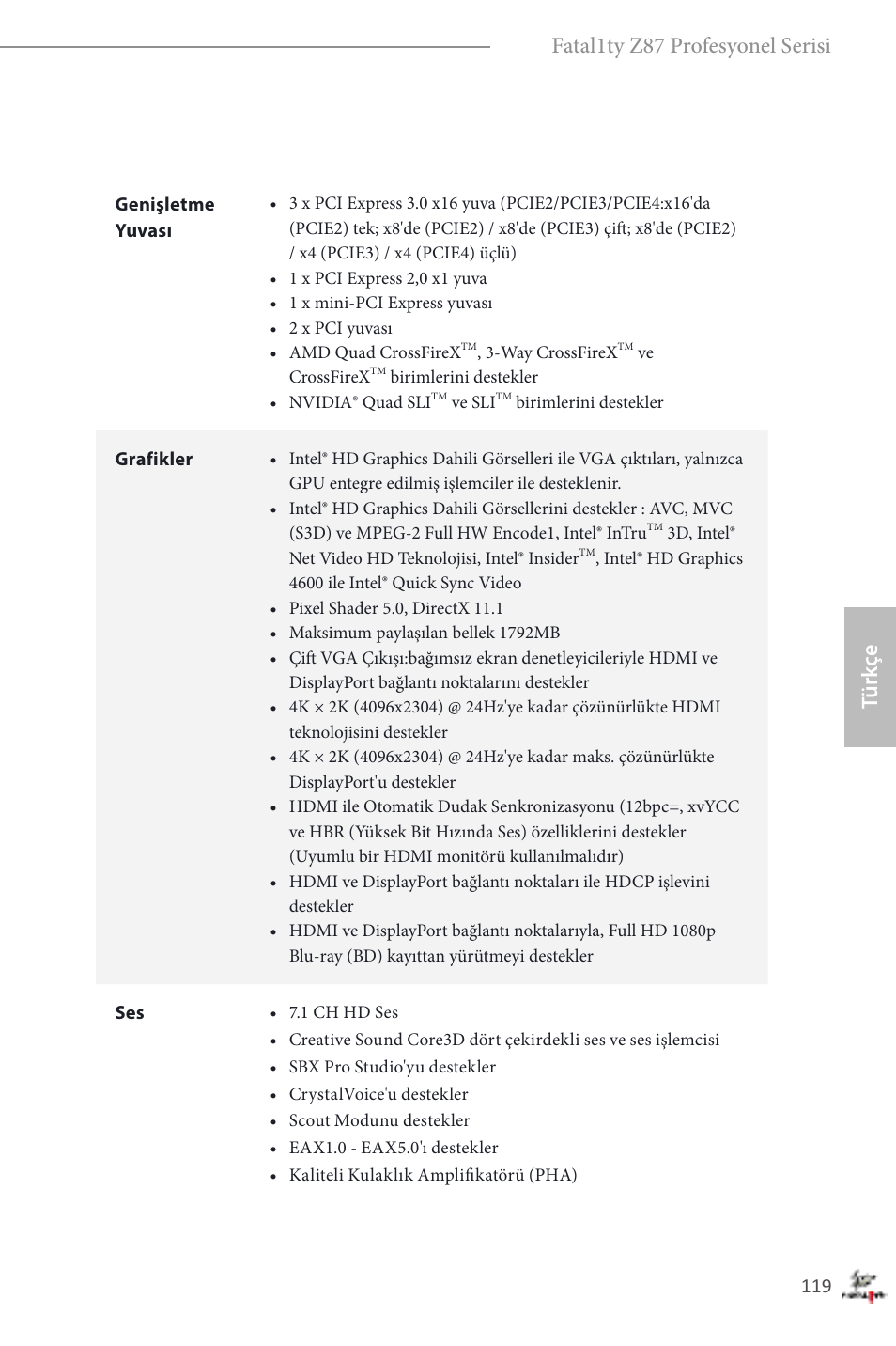 Türk çe fatal1ty z87 profesyonel serisi | ASRock Fatal1ty Z87 Professional User Manual | Page 123 / 206