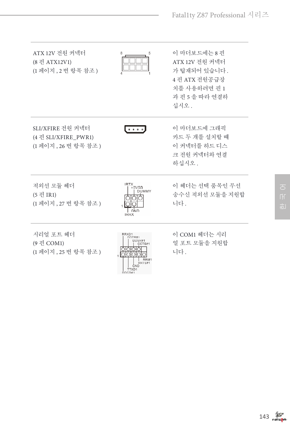 한 국 어 fatal1ty z87 professional 시리즈 | ASRock Fatal1ty Z87 Professional User Manual | Page 147 / 206