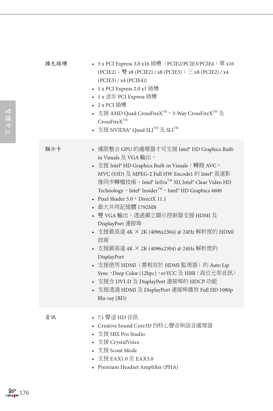 繁體中文 | ASRock Fatal1ty Z87 Professional User Manual | Page 180 / 206