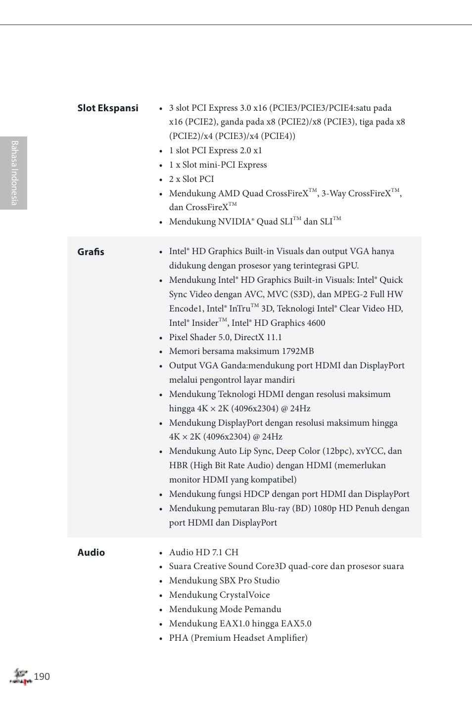 ASRock Fatal1ty Z87 Professional User Manual | Page 194 / 206