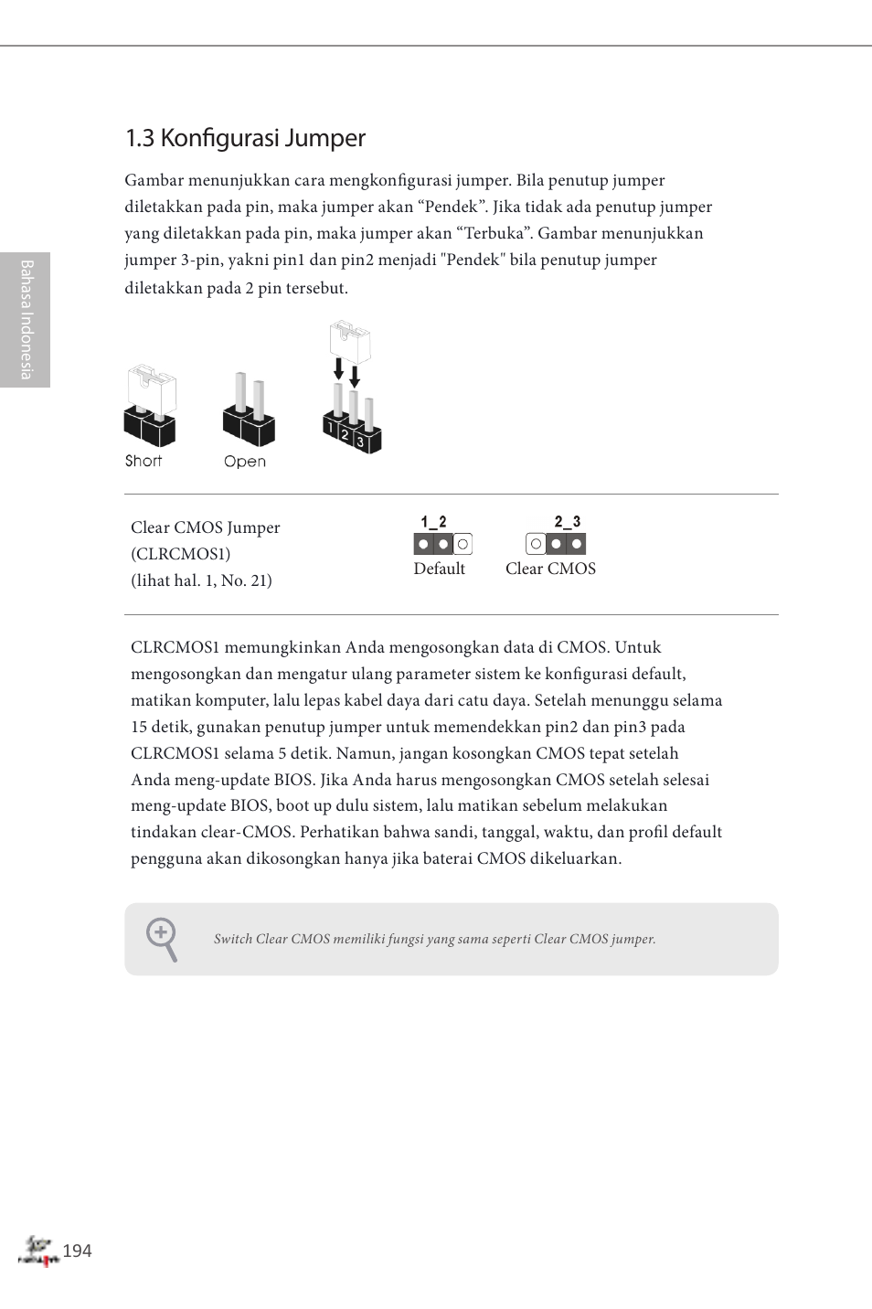 3 konfigurasi jumper | ASRock Fatal1ty Z87 Professional User Manual | Page 198 / 206