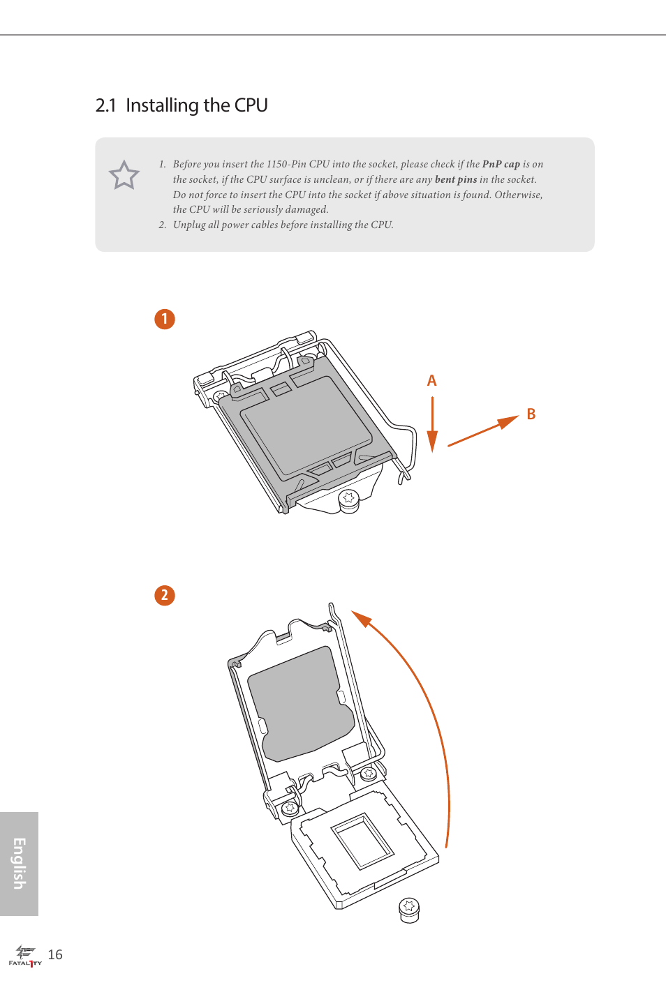 1 installing the cpu | ASRock Fatal1ty Z87 Professional User Manual | Page 20 / 206