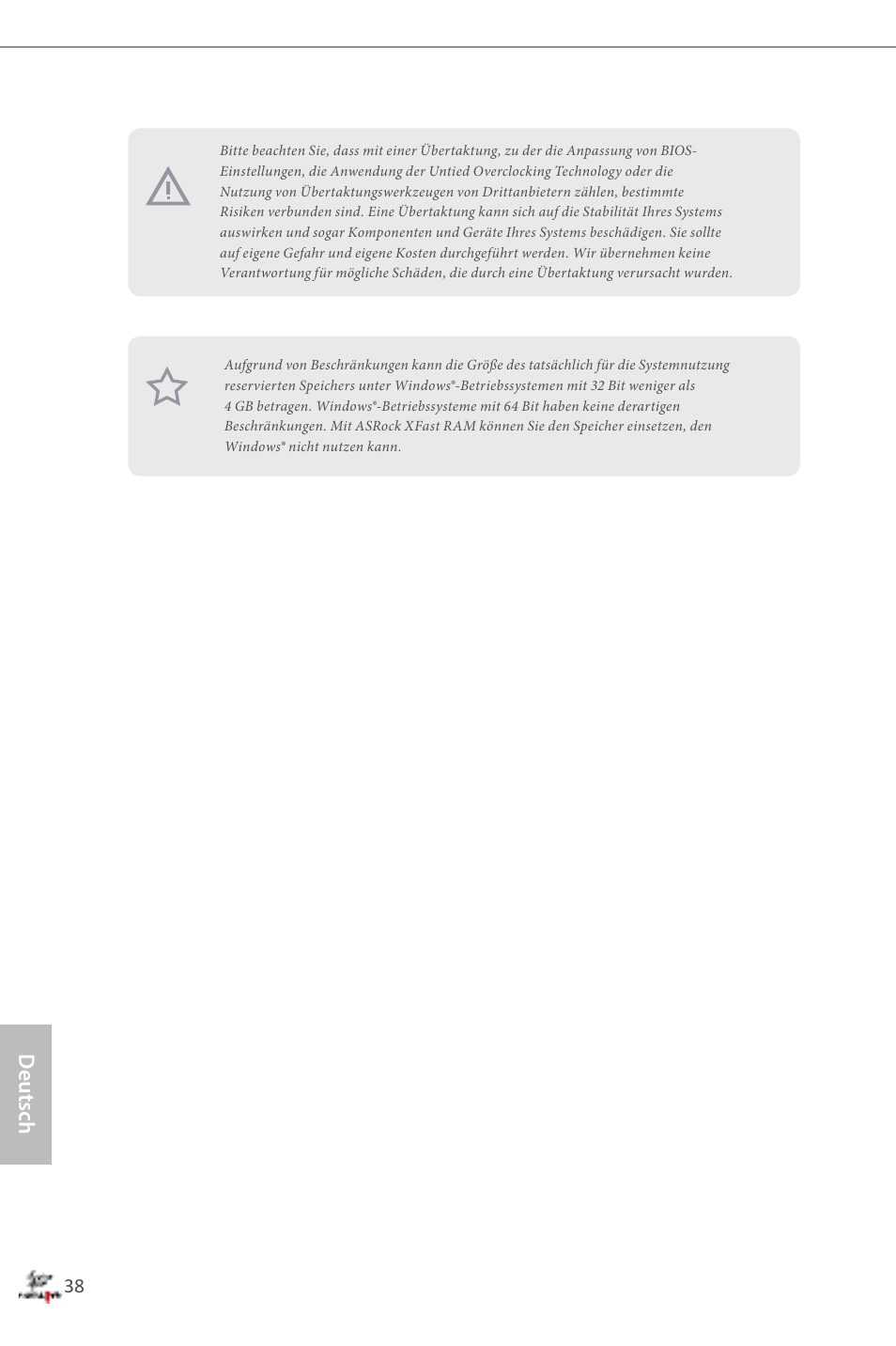 Deutsch | ASRock Fatal1ty Z87 Professional User Manual | Page 42 / 206