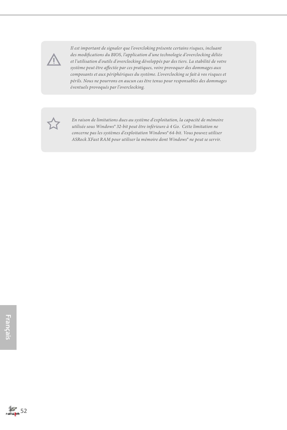 Français | ASRock Fatal1ty Z87 Professional User Manual | Page 56 / 206