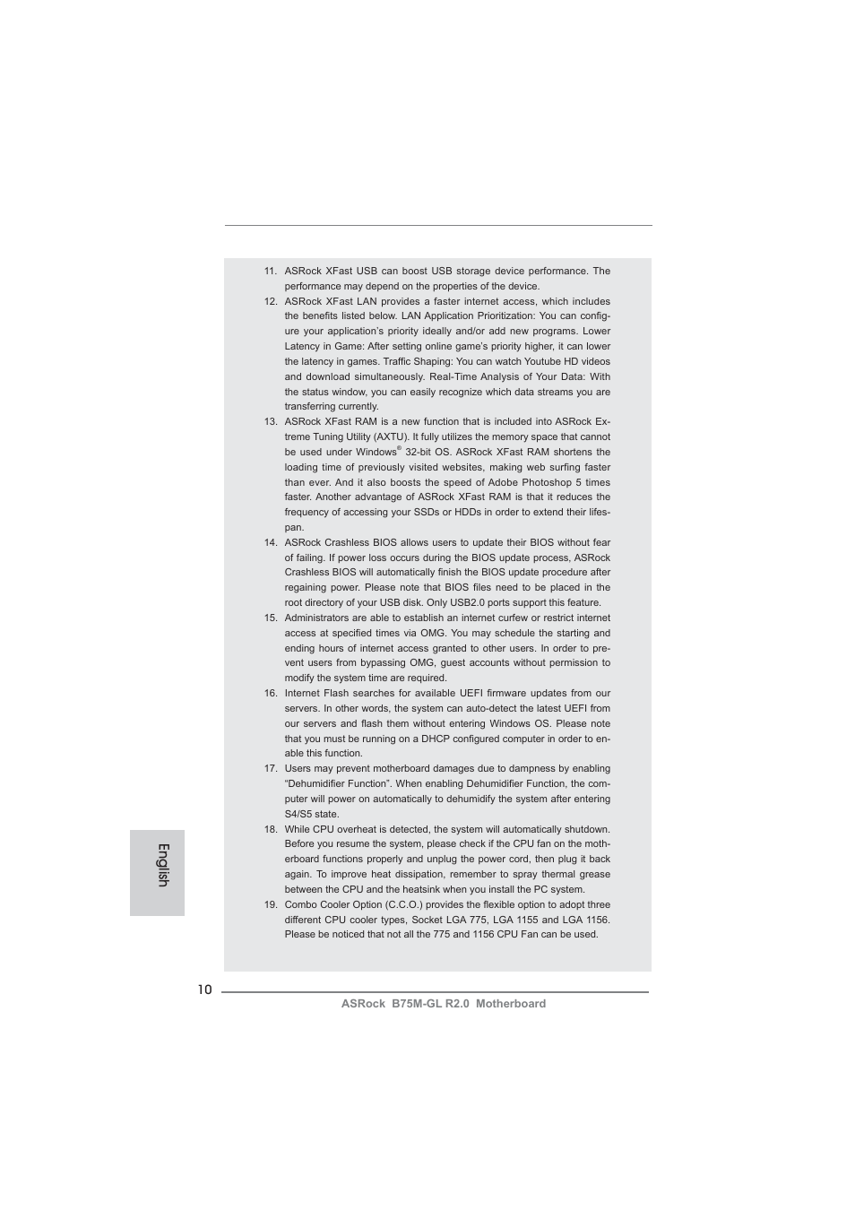 English | ASRock B75M-GL R2.0 User Manual | Page 10 / 204