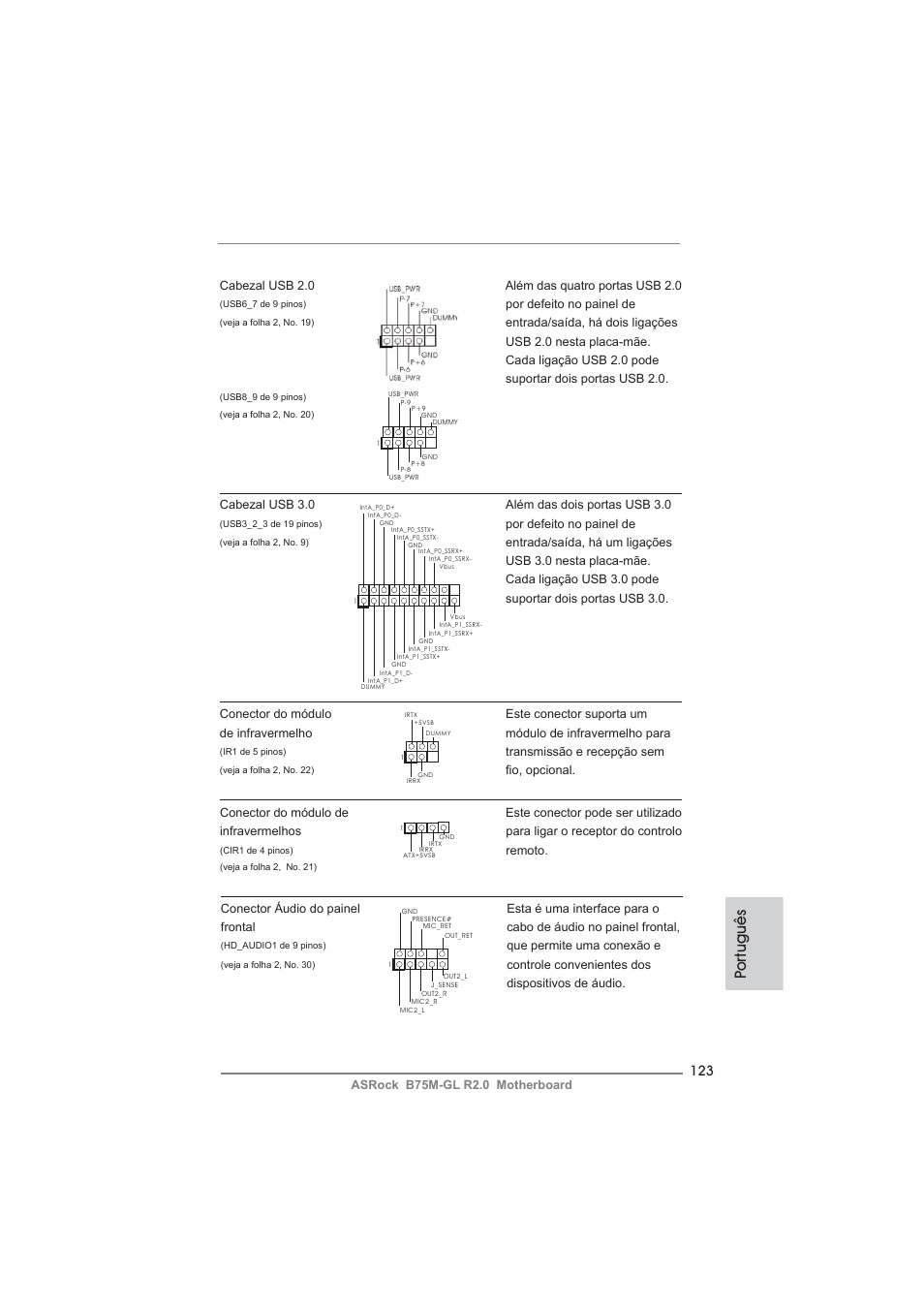 Po rtuguês | ASRock B75M-GL R2.0 User Manual | Page 123 / 204