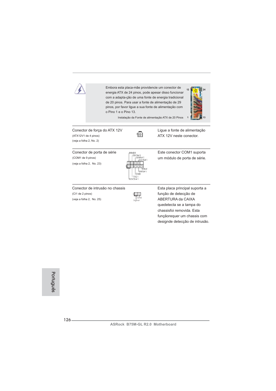 Po rtuguês | ASRock B75M-GL R2.0 User Manual | Page 126 / 204