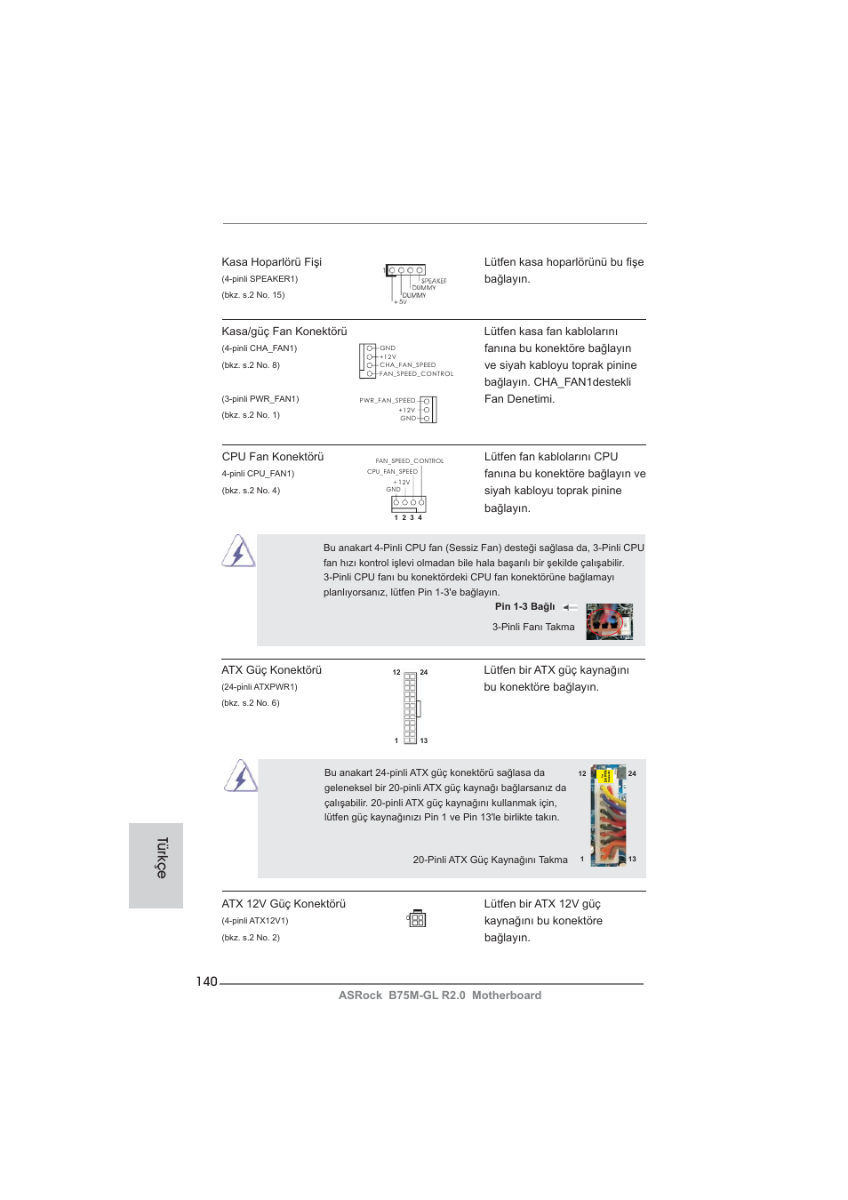 Türkçe | ASRock B75M-GL R2.0 User Manual | Page 140 / 204