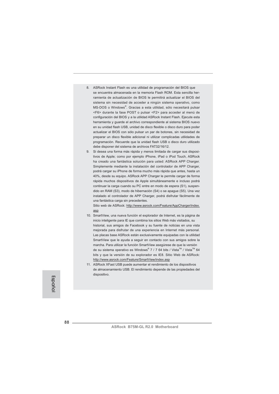 Español | ASRock B75M-GL R2.0 User Manual | Page 88 / 204