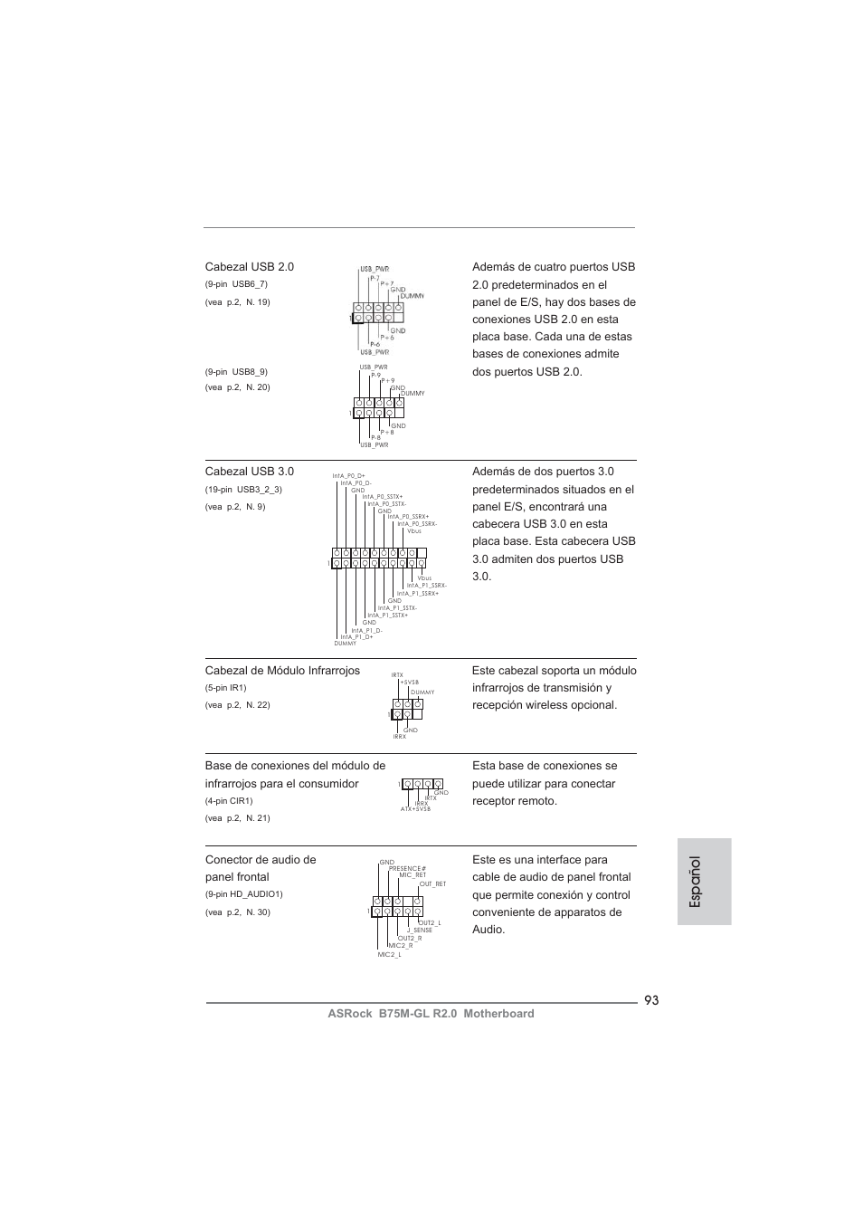 Español | ASRock B75M-GL R2.0 User Manual | Page 93 / 204