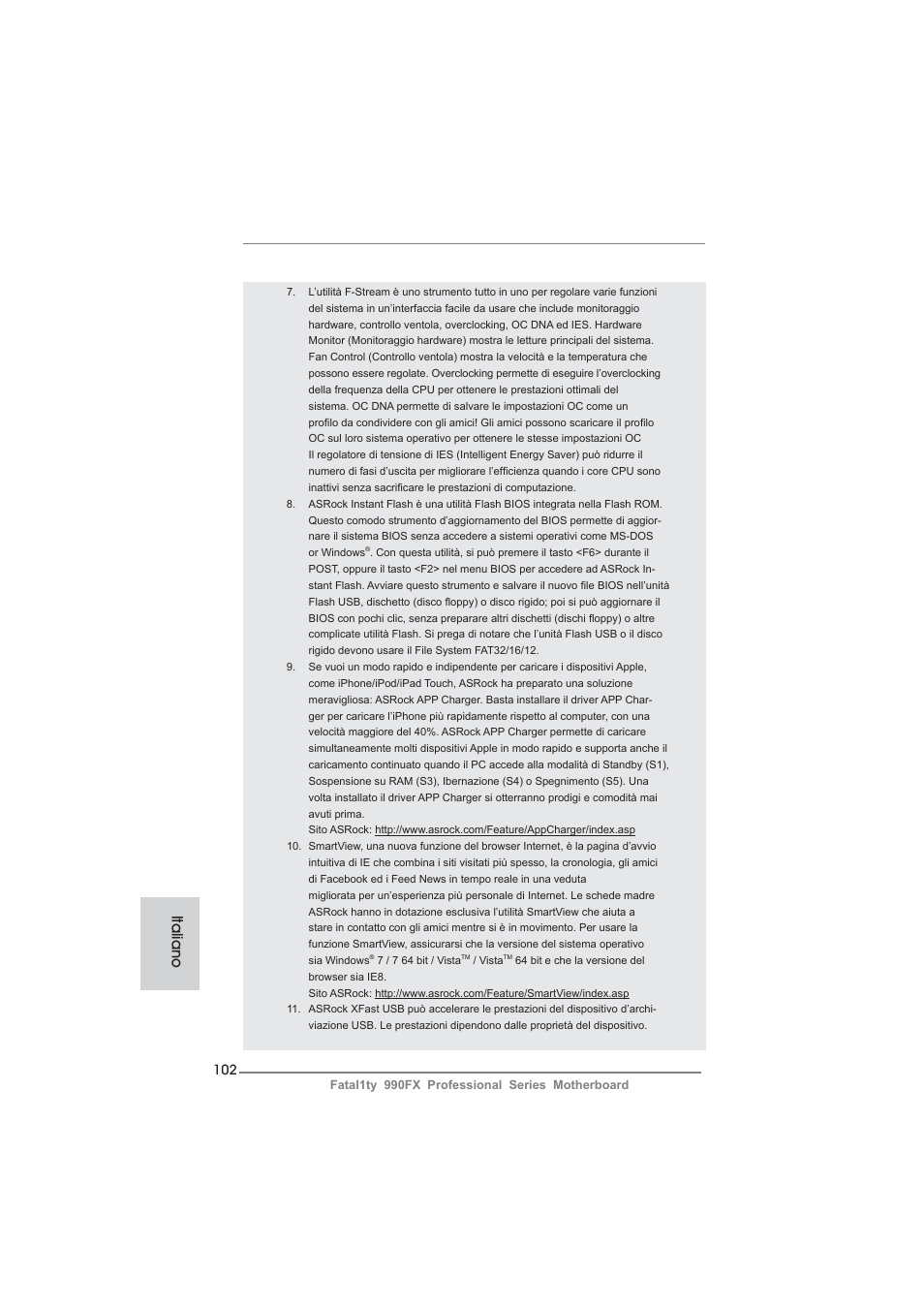 Italiano | ASRock Fatal1ty 990FX Professional User Manual | Page 102 / 287