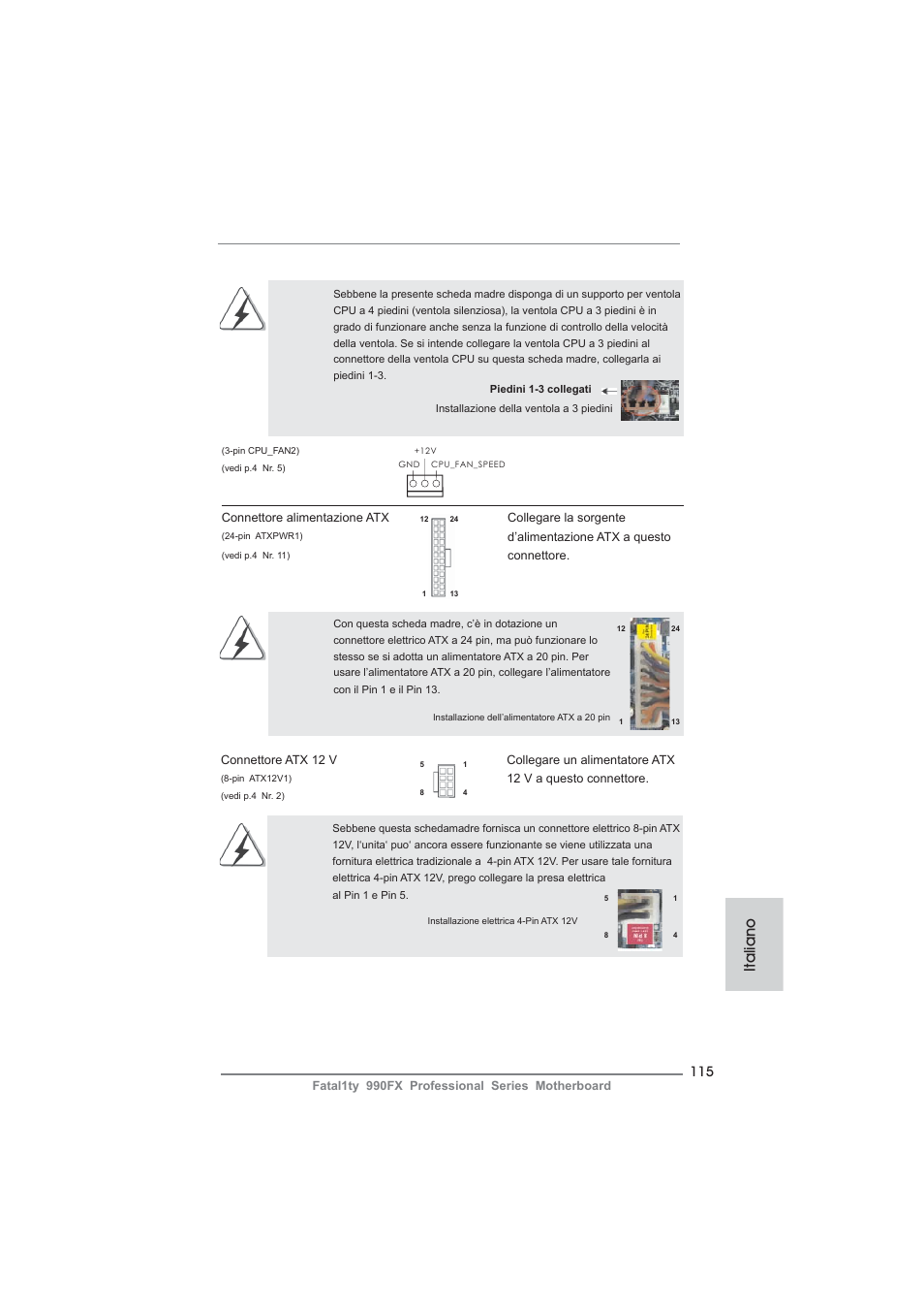 Italiano | ASRock Fatal1ty 990FX Professional User Manual | Page 115 / 287