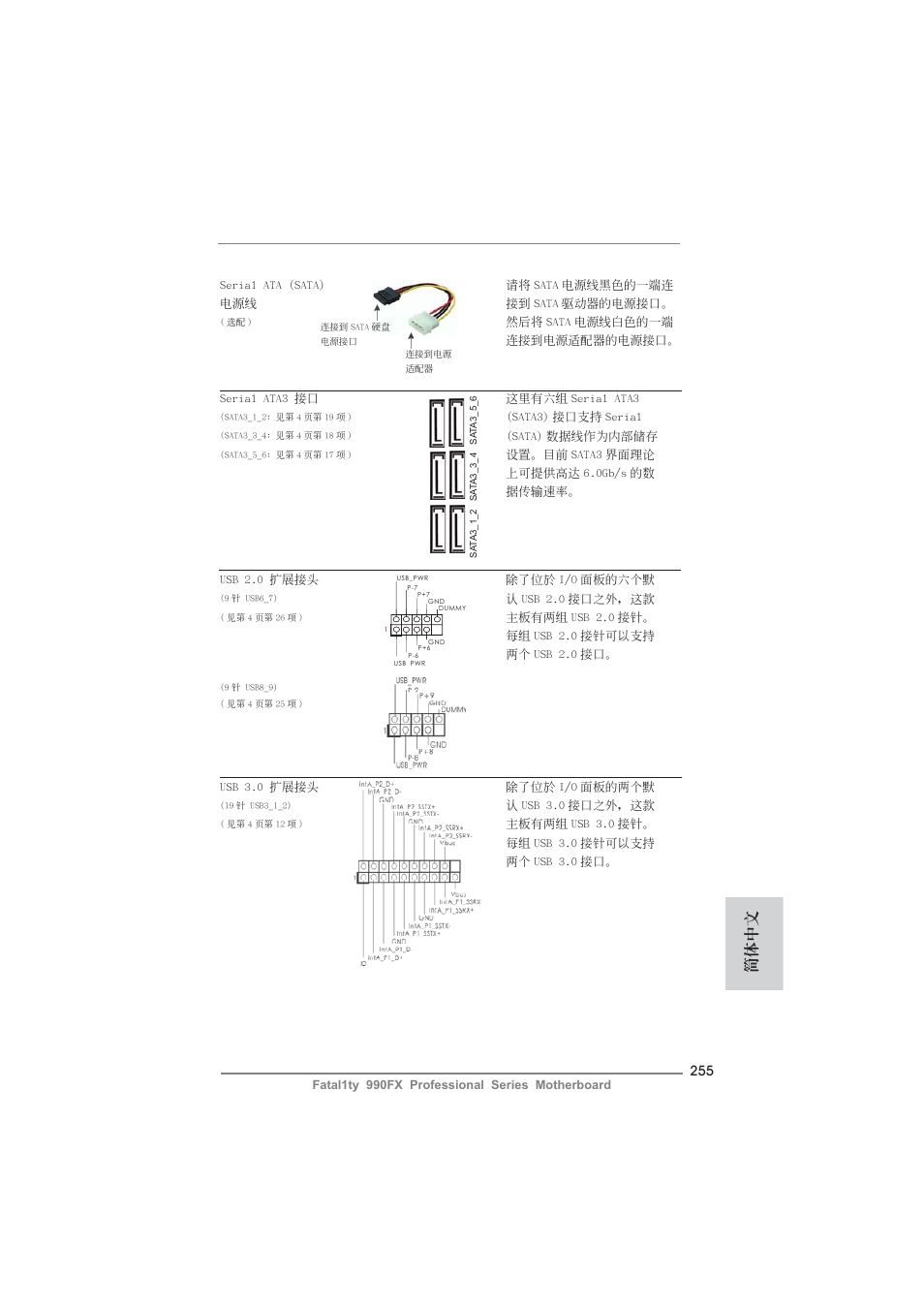 簡體中文 | ASRock Fatal1ty 990FX Professional User Manual | Page 255 / 287