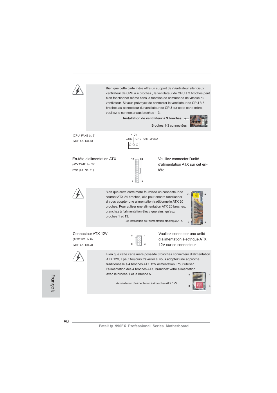 Français | ASRock Fatal1ty 990FX Professional User Manual | Page 90 / 287