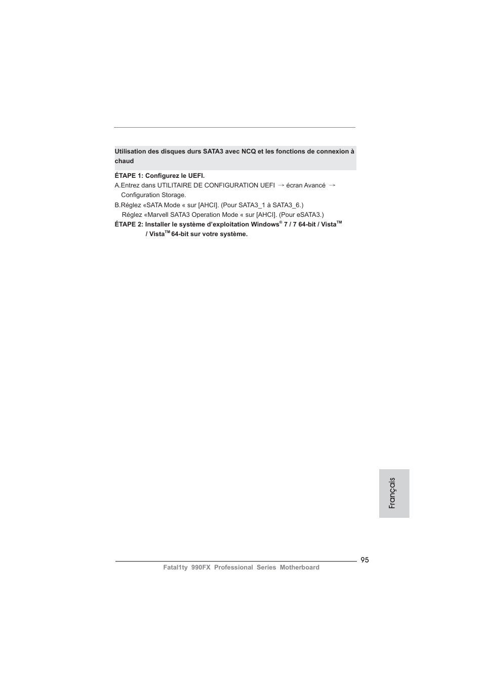 Français | ASRock Fatal1ty 990FX Professional User Manual | Page 95 / 287