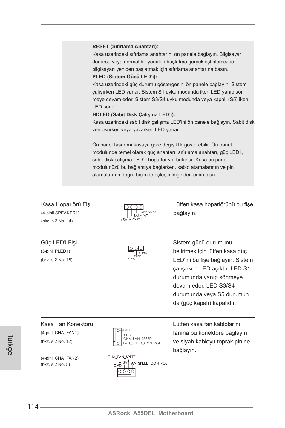 Türkçe | ASRock A55DEL User Manual | Page 114 / 181