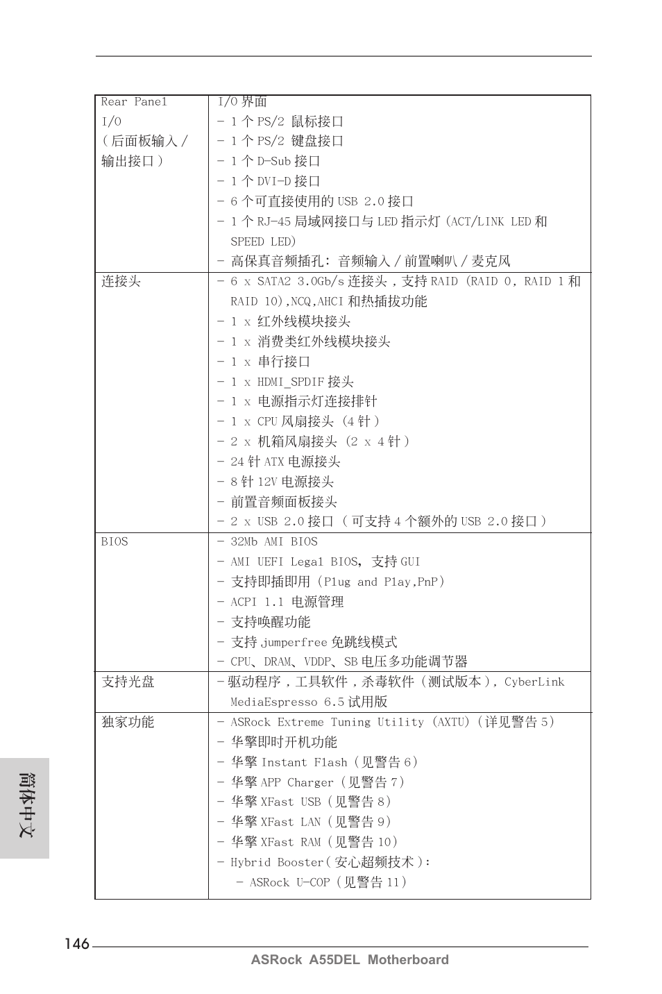 簡體中文 | ASRock A55DEL User Manual | Page 146 / 181