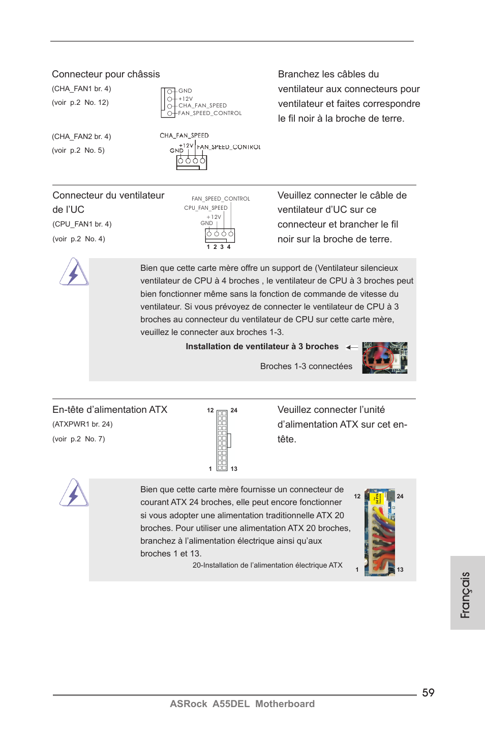 Français | ASRock A55DEL User Manual | Page 59 / 181