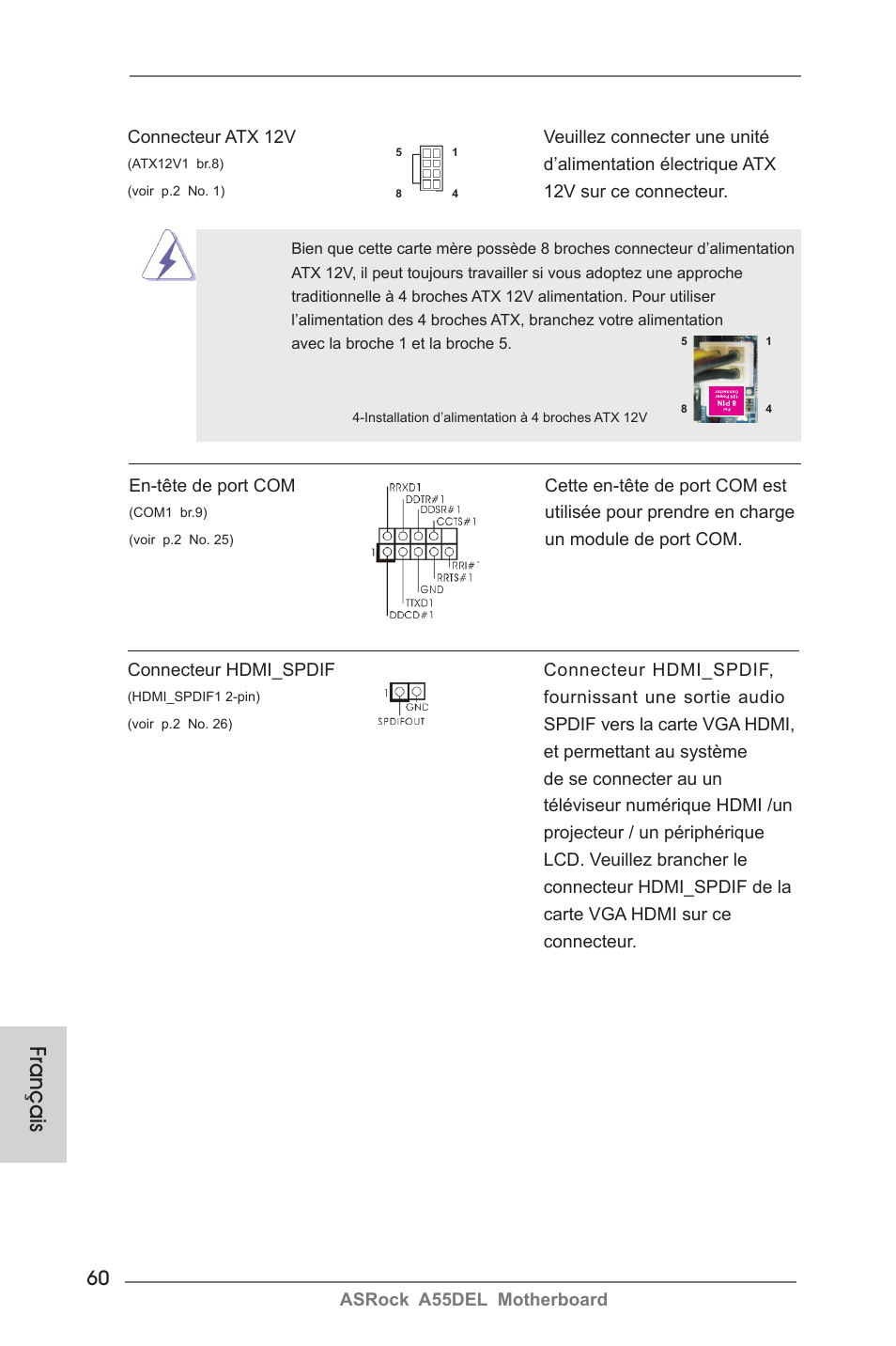 Français | ASRock A55DEL User Manual | Page 60 / 181