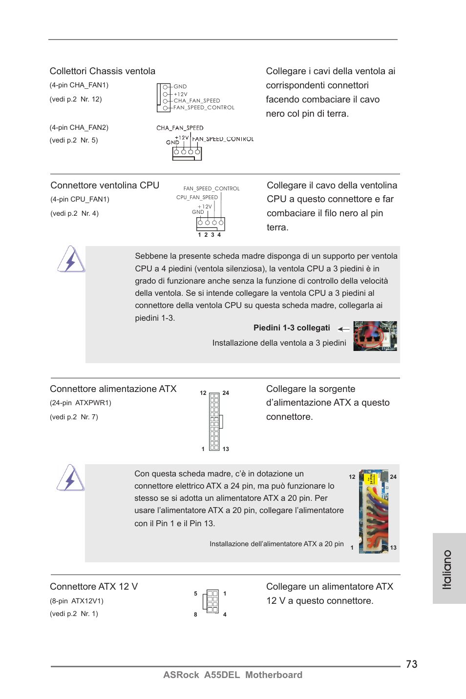 Italiano | ASRock A55DEL User Manual | Page 73 / 181