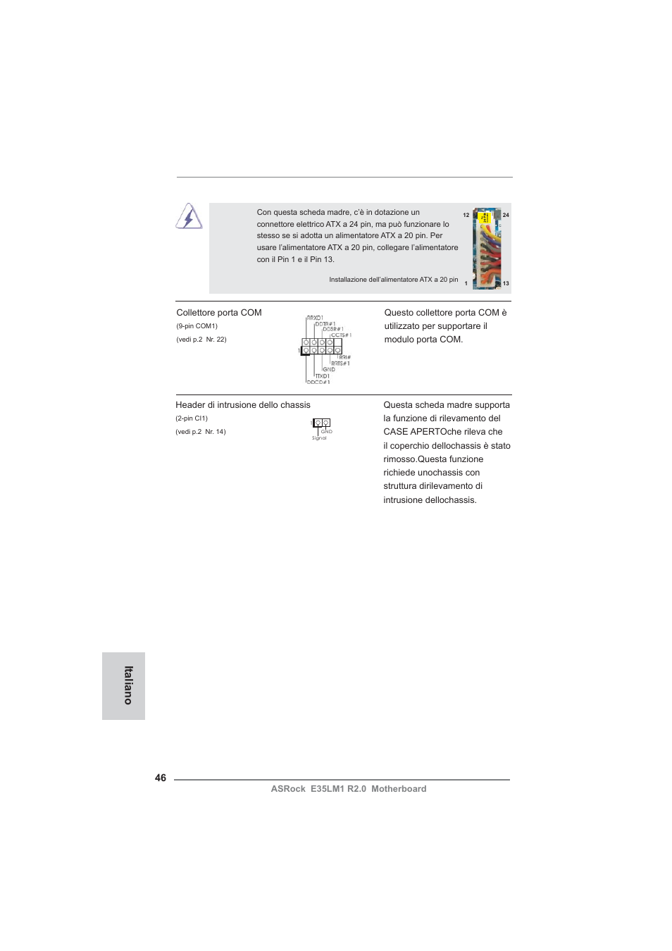 Italiano | ASRock E35LM1 R2.0 User Manual | Page 46 / 95