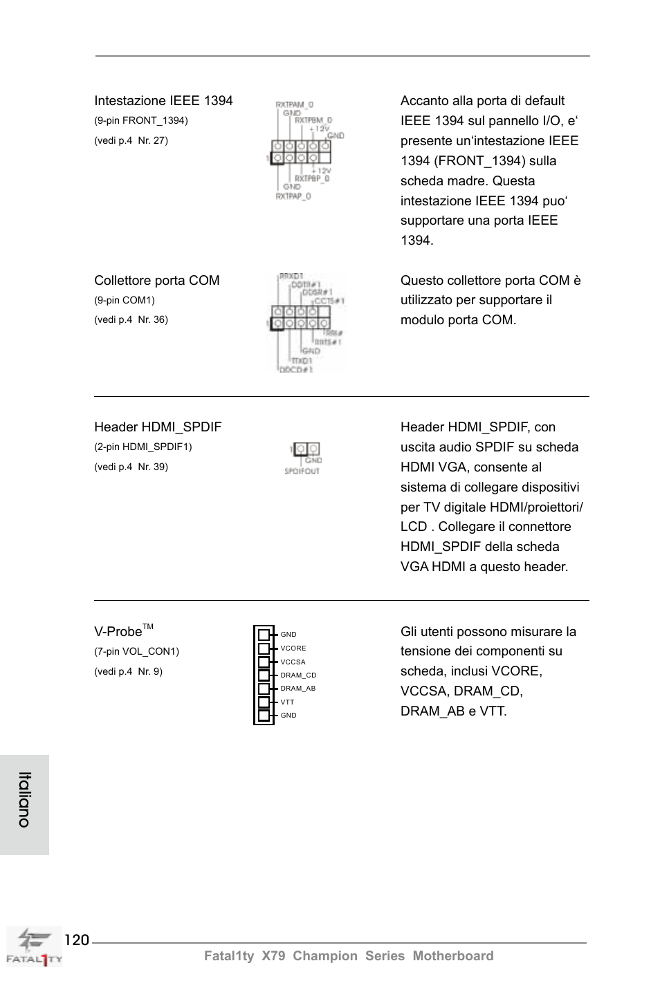 Italiano | ASRock Fatal1ty X79 Champion User Manual | Page 120 / 265