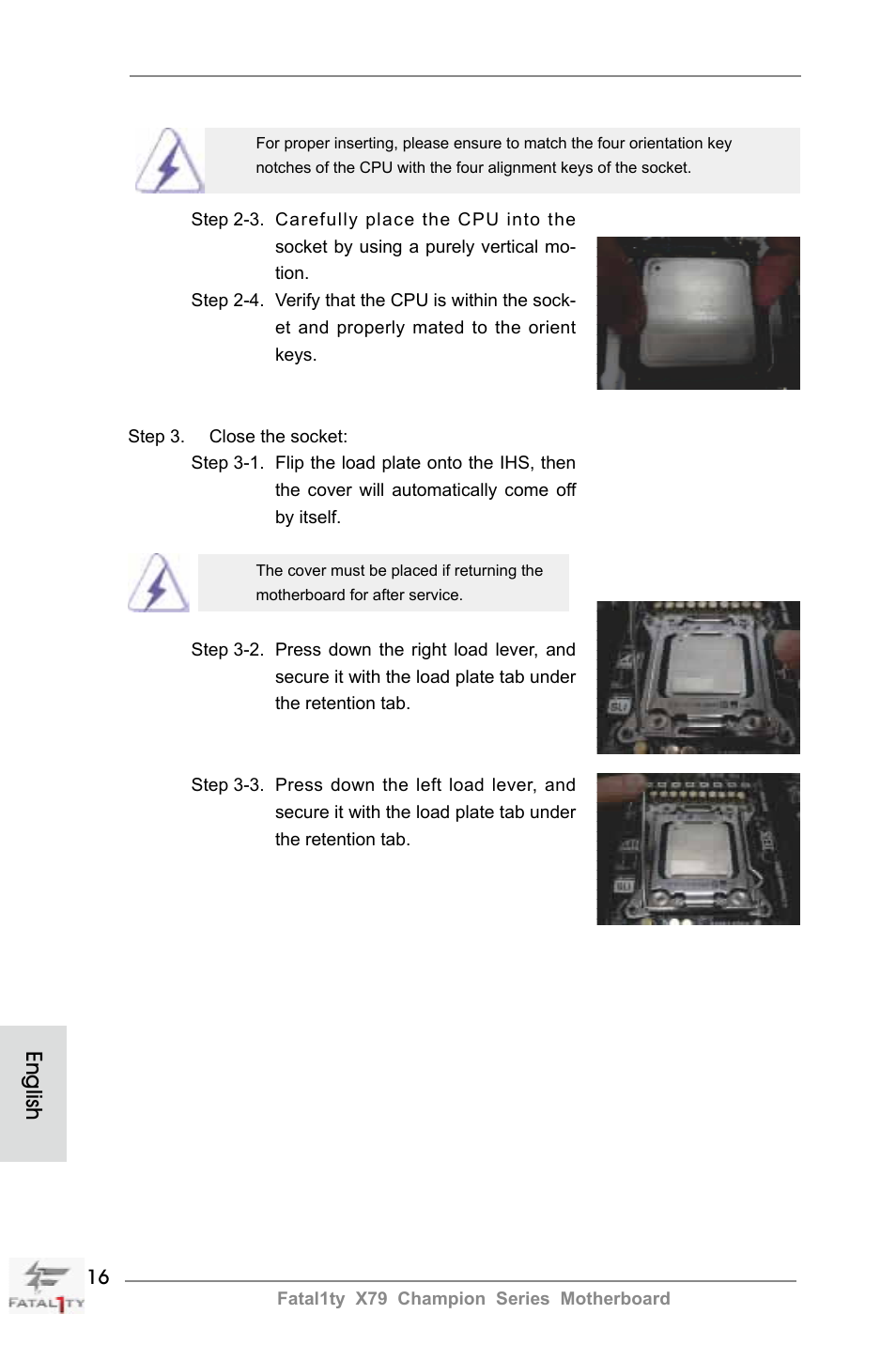 English | ASRock Fatal1ty X79 Champion User Manual | Page 16 / 265