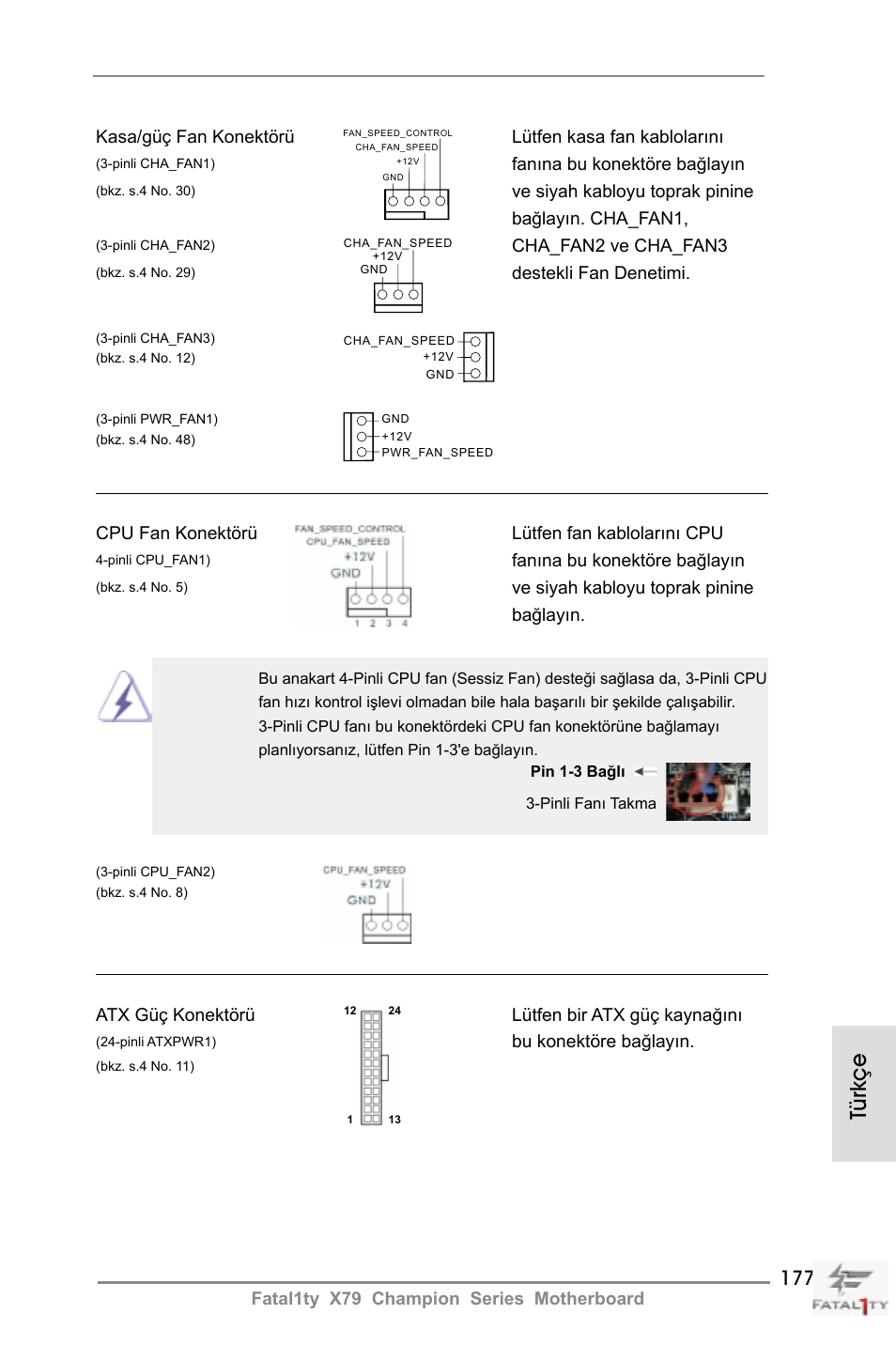 Türkçe | ASRock Fatal1ty X79 Champion User Manual | Page 177 / 265
