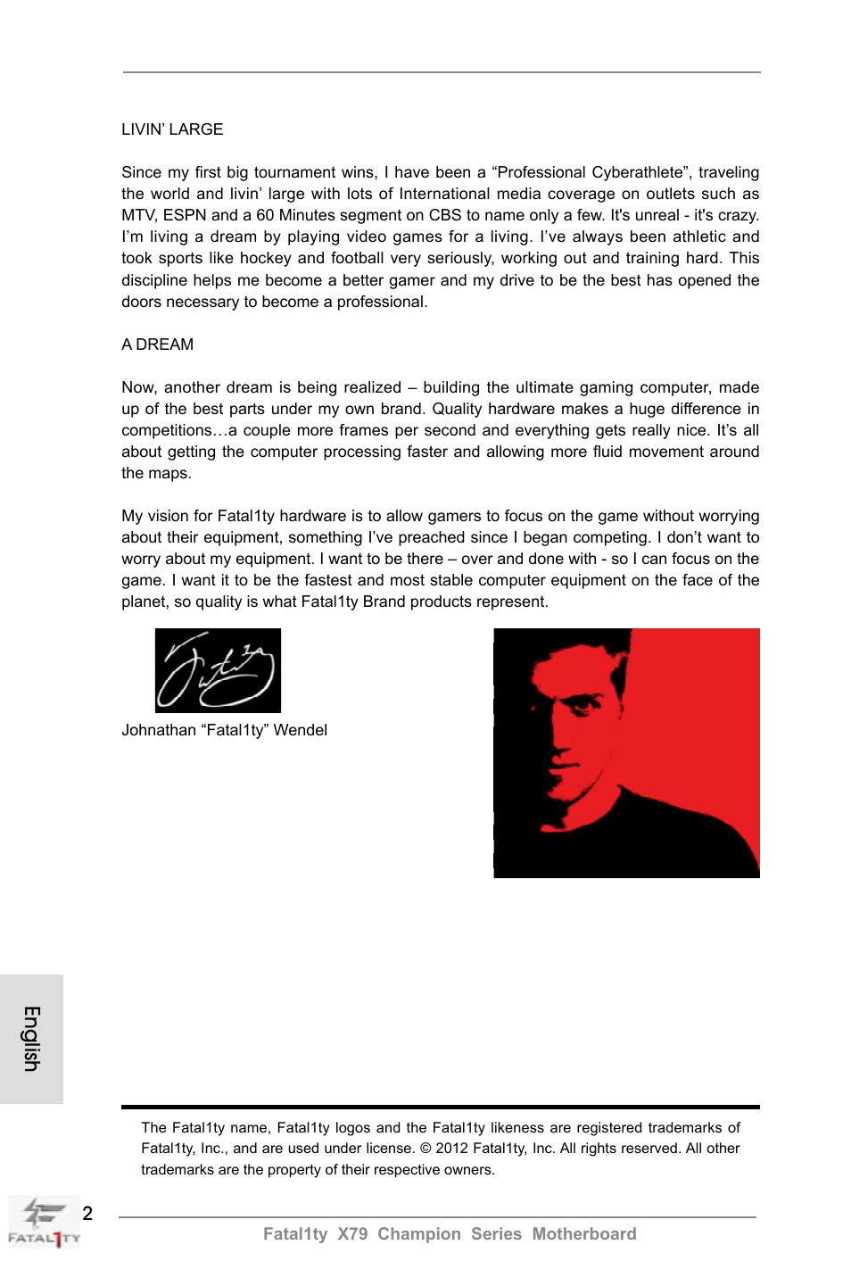 English | ASRock Fatal1ty X79 Champion User Manual | Page 2 / 265