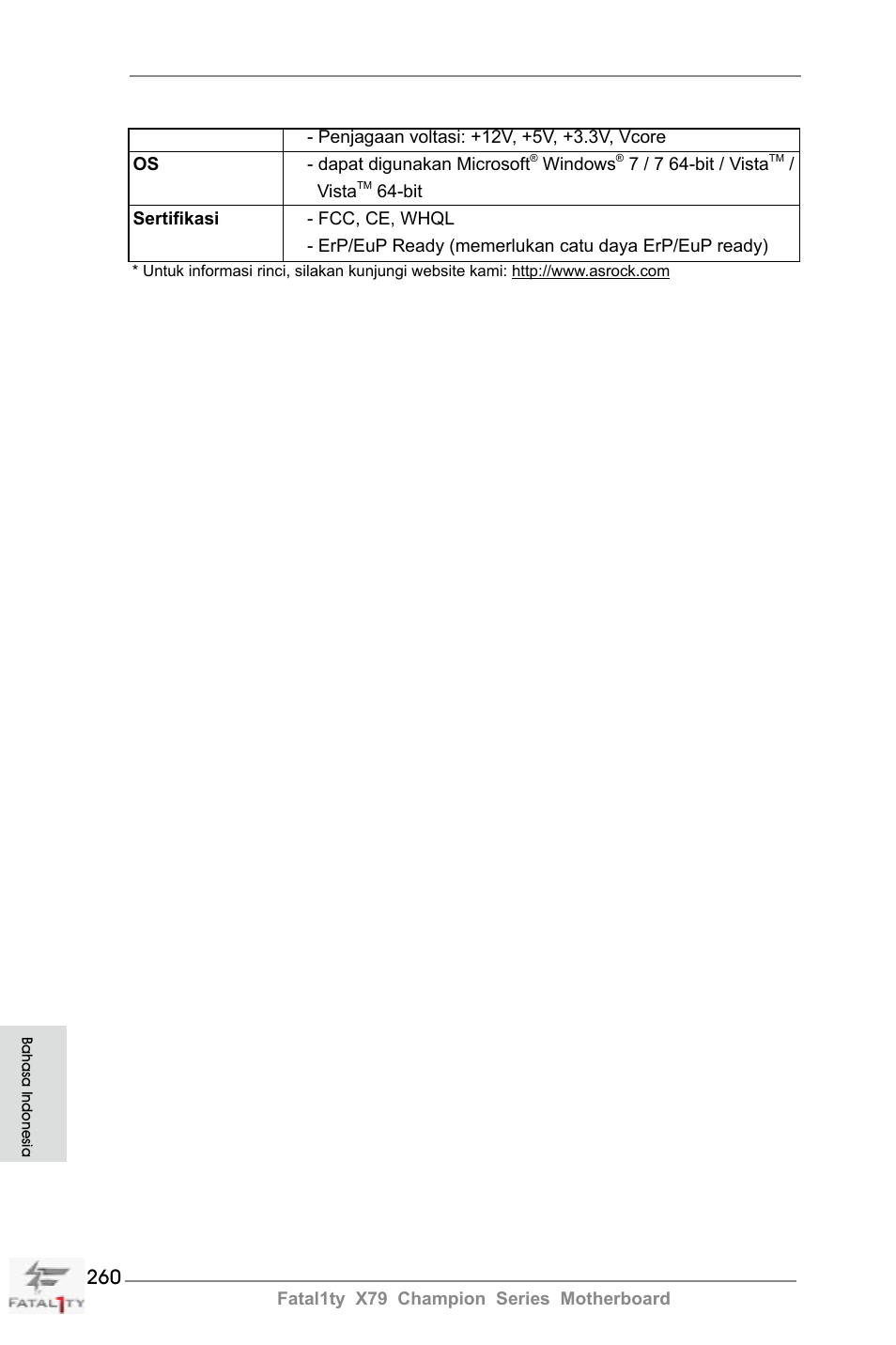 ASRock Fatal1ty X79 Champion User Manual | Page 260 / 265