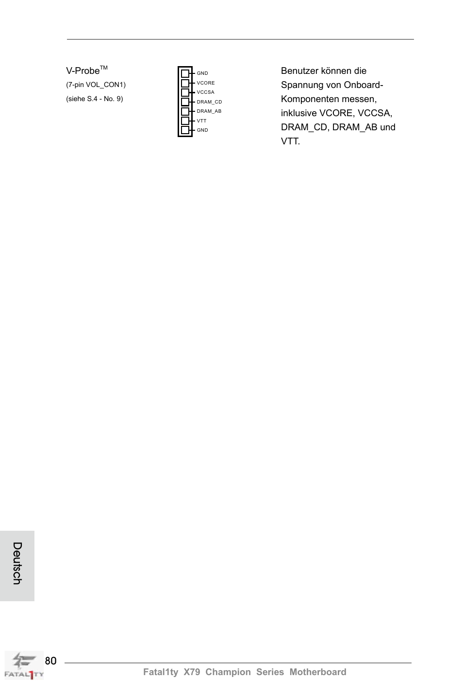 Deutsch | ASRock Fatal1ty X79 Champion User Manual | Page 80 / 265
