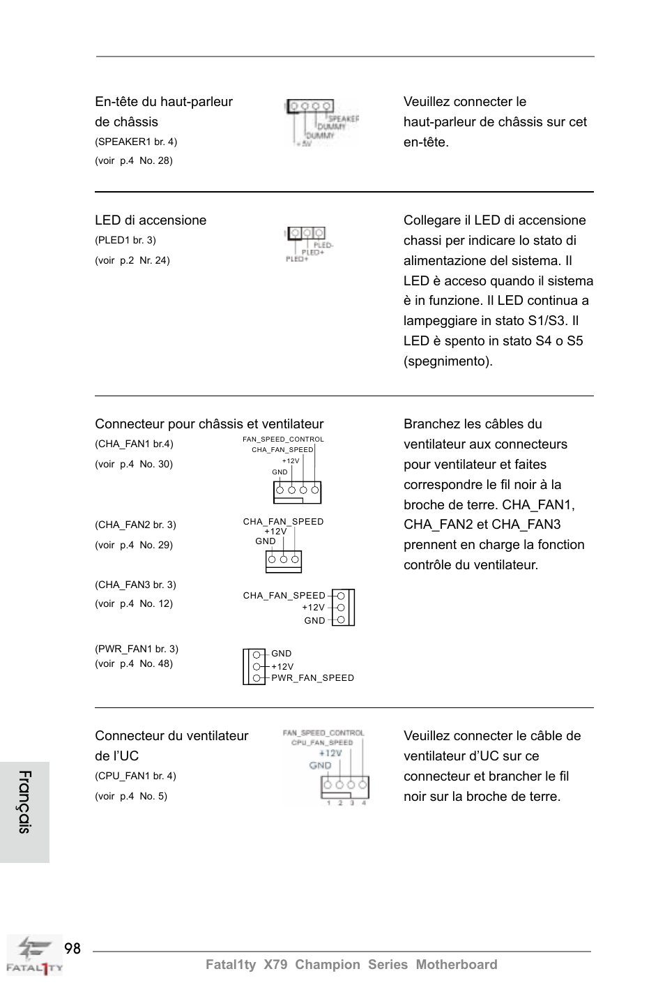 Français | ASRock Fatal1ty X79 Champion User Manual | Page 98 / 265