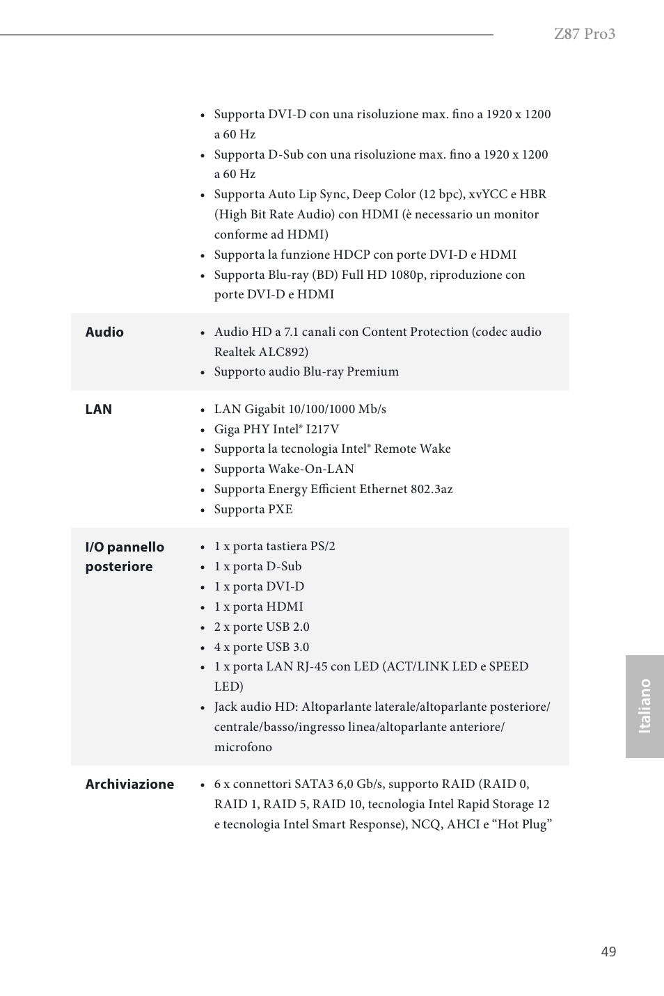 Z 8 7 pro3, Italiano | ASRock Z87 Pro3 User Manual | Page 51 / 150