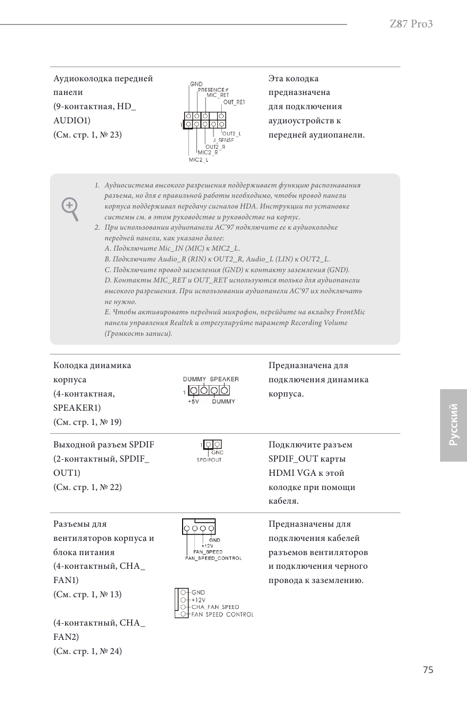 Z 8 7 pro3, Ру сский | ASRock Z87 Pro3 User Manual | Page 77 / 150