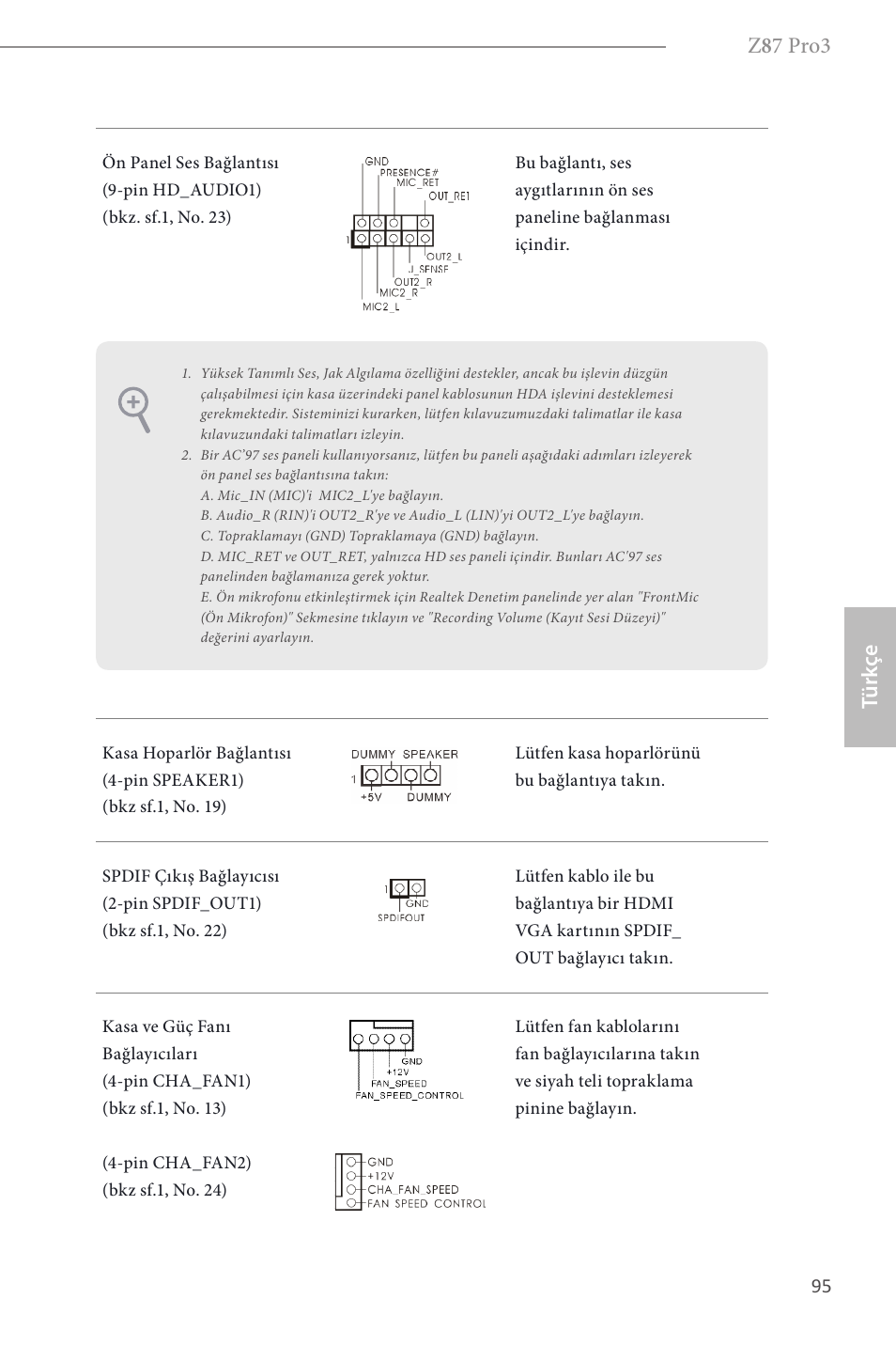 Z 8 7 pro3, Türk çe | ASRock Z87 Pro3 User Manual | Page 97 / 150