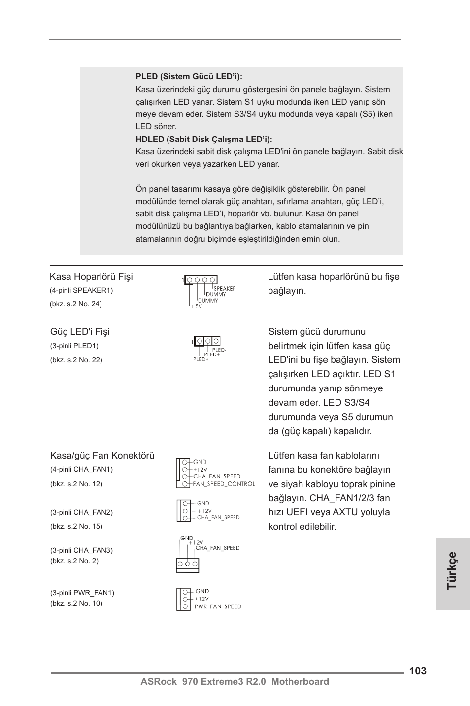 Türkçe | ASRock 970 Extreme3 R2.0 User Manual | Page 103 / 158