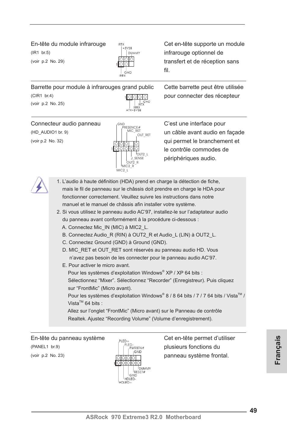 Français | ASRock 970 Extreme3 R2.0 User Manual | Page 49 / 158
