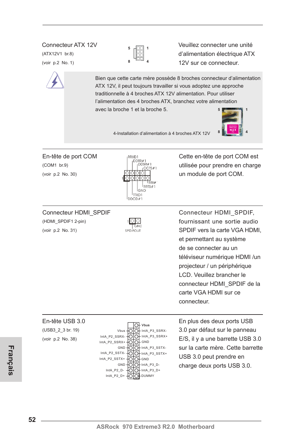 Français | ASRock 970 Extreme3 R2.0 User Manual | Page 52 / 158
